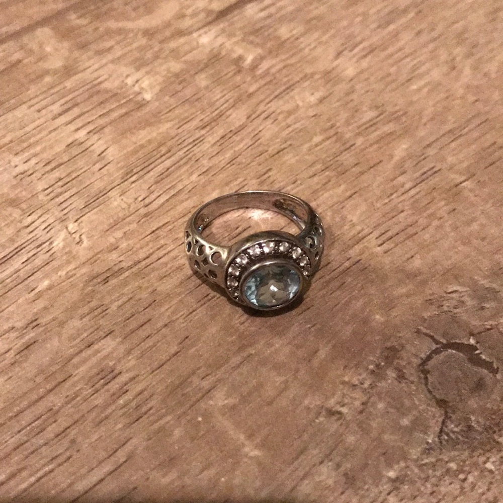 Aquamarine silver ring
